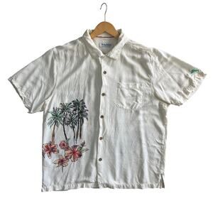 Tommy Bahama Viscose Tropical Baseball Camp Shirt ECOVERO XL